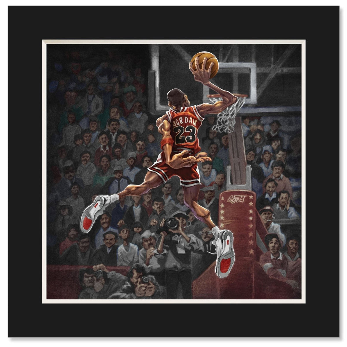mj free throw dunk