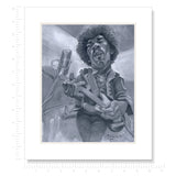 Jimi Hendrix Matted Art Print